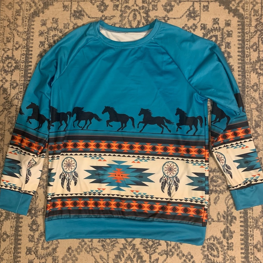 Ladies western shirt. SM. New without tags. Western ladies, nice shirt.